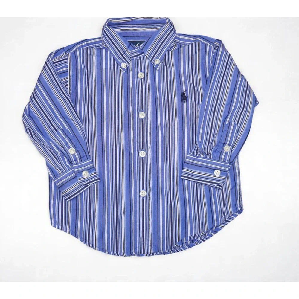 Ralph Lauren Baby Oxford Shirt | 12M | Classic Striped Button-Down